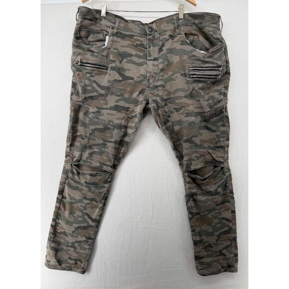 TRUE RELIGION CAMOUFLAGE JEANS SZ 44x30 Rocco Skinny Leg  Pants Y2K - Picture 1 of 7